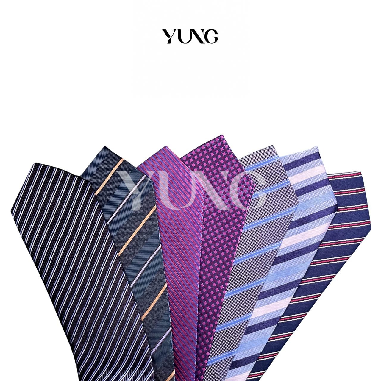 YUNG Dasi Instan Wedding Dasi Resleting Motif Polos Garis-Garis - 8m x 48cm