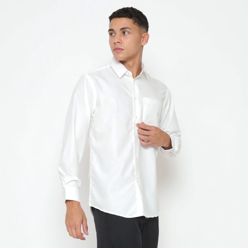 Image of Kemeja Pria Polos Lengan Panjang Bahan superfine cotton - YUNG