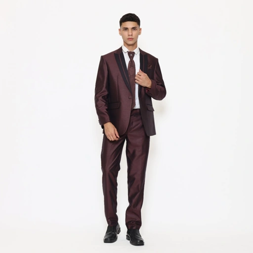 Image of Jas Pria Semi Wool Shining Setelan Jas Pengantin Pria Bahan Tebal - YUNG