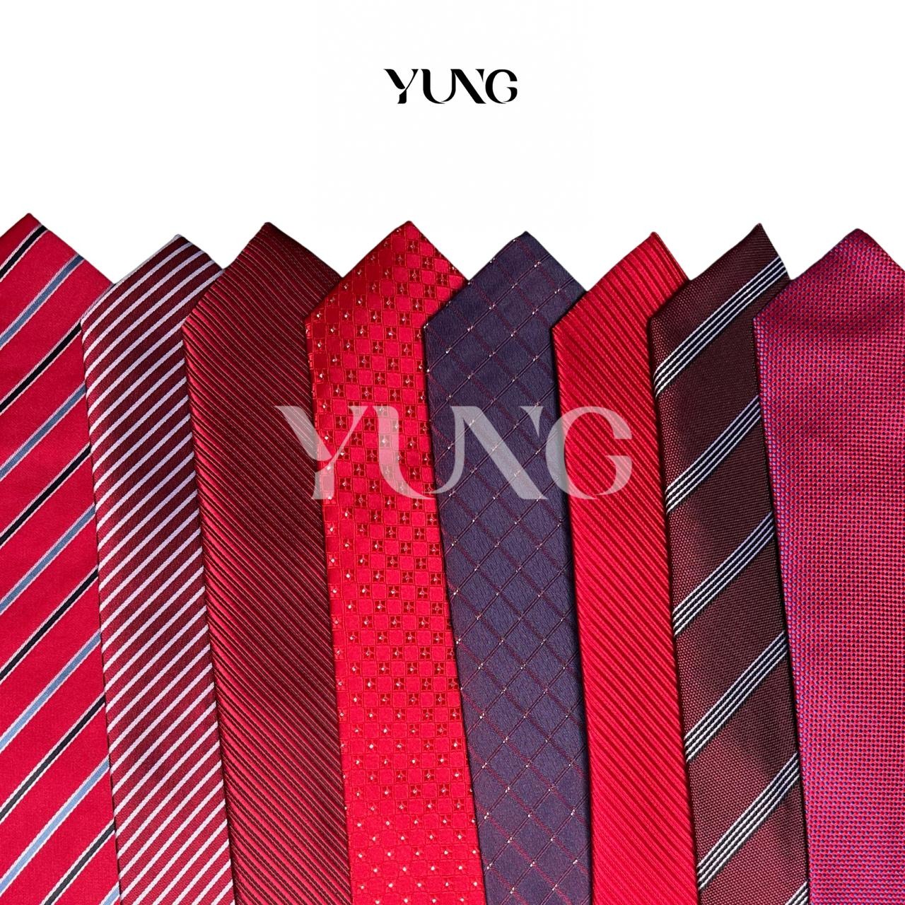 YUNG Dasi Instan Wedding Dasi Resleting Motif Polos Garis-Garis - 8m x 48cm