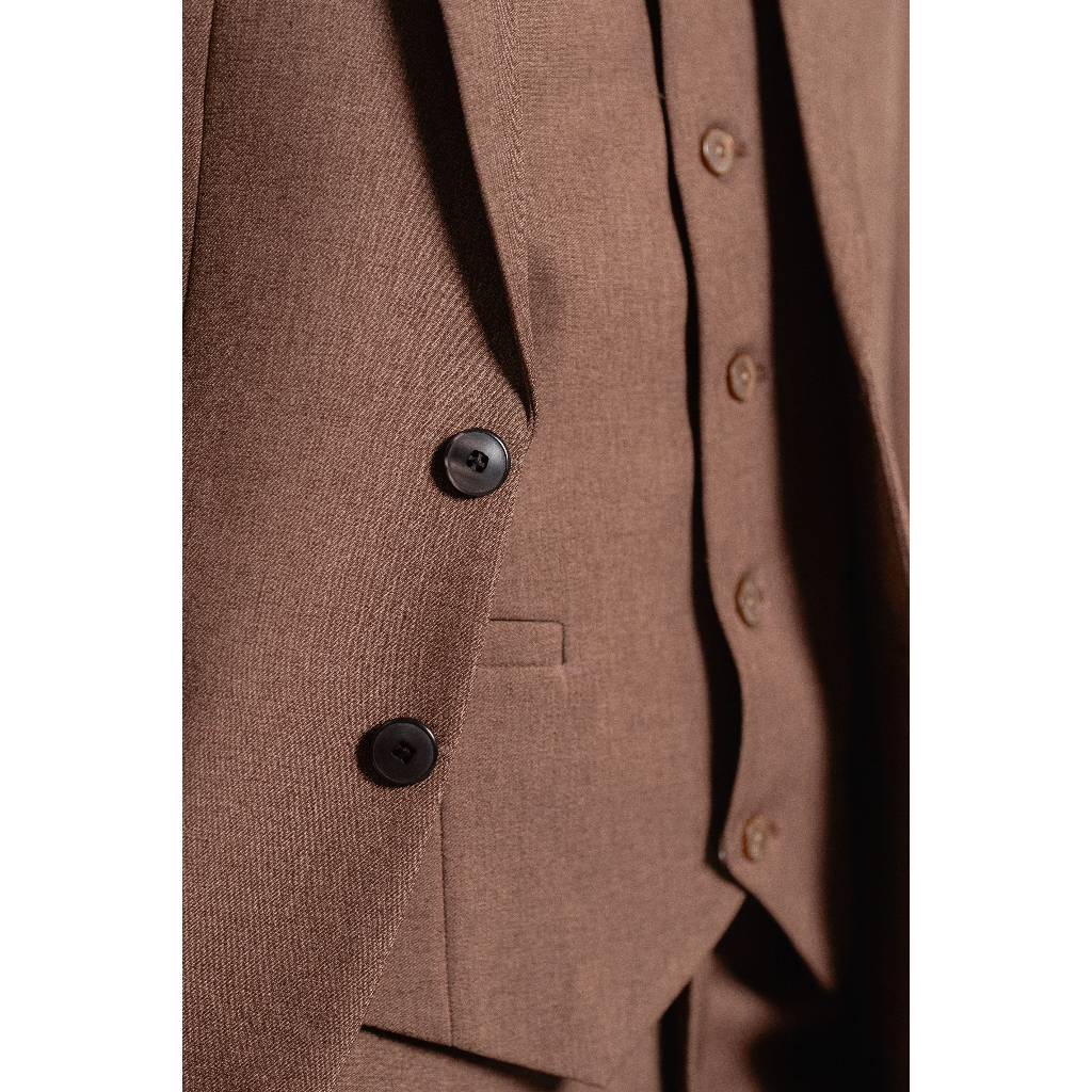 Full Set Jas Pria Semiwool Stretch Doff (Jas + Celana + Rompi + Dasi + Cover) - YUNG