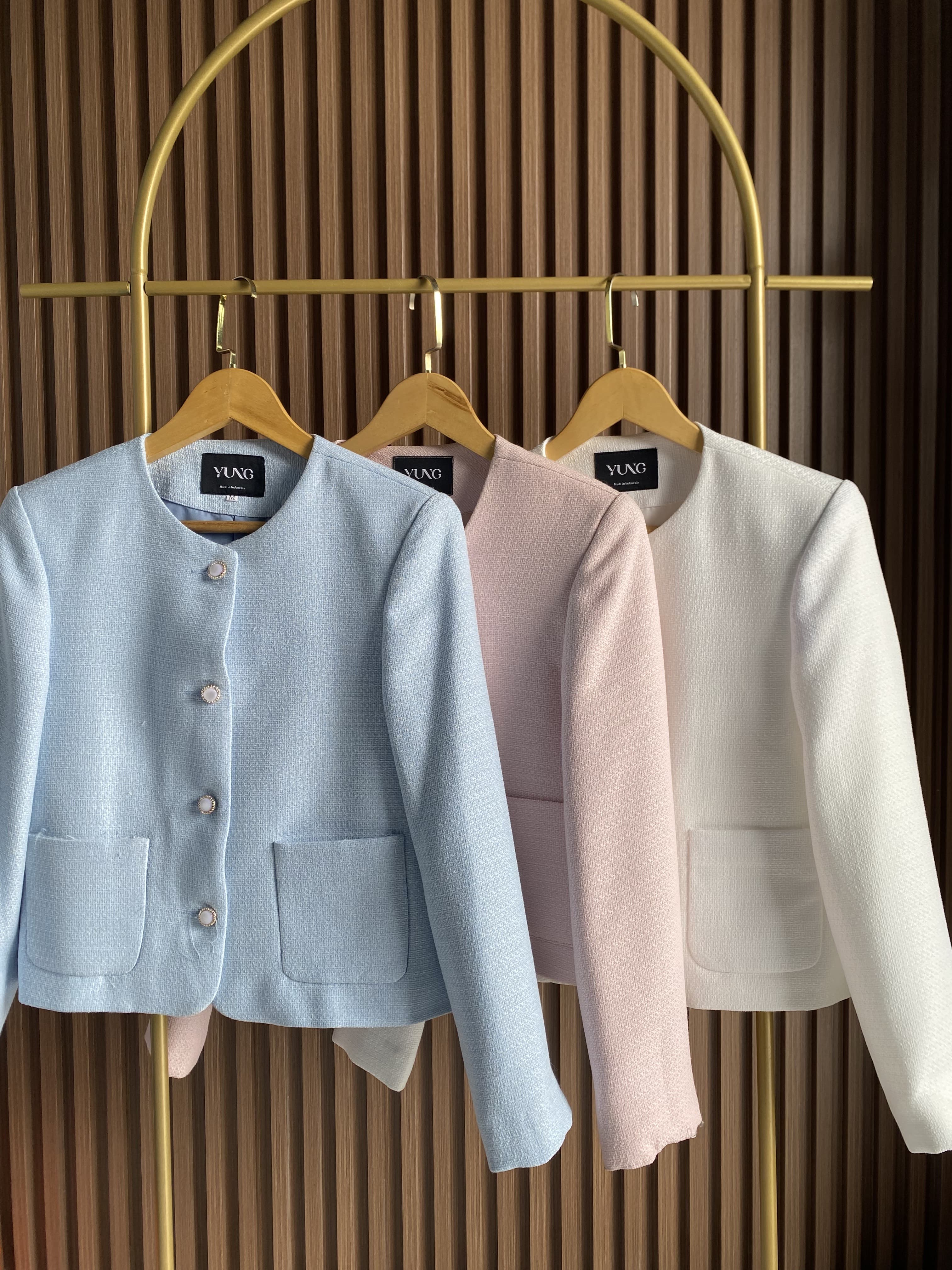 ALMA BLAZER - Blazer Wanita - Tweed Blazer - Atasan Wanita Formal Casual - Women Suit