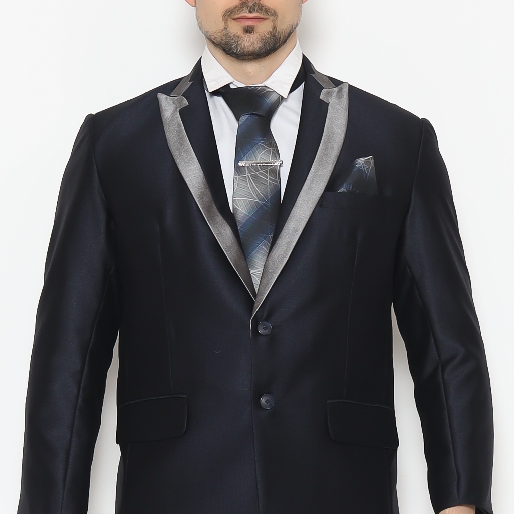Setelan Jas Semi Wool Luxury Fold Jas Pengantin Formal Slimfit - YUNG