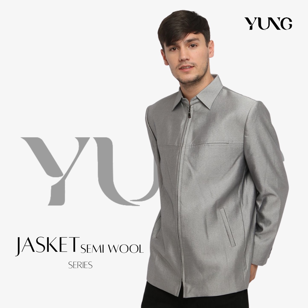Jasket Jaket Jas Pria Formal Semi Wool - YUNG