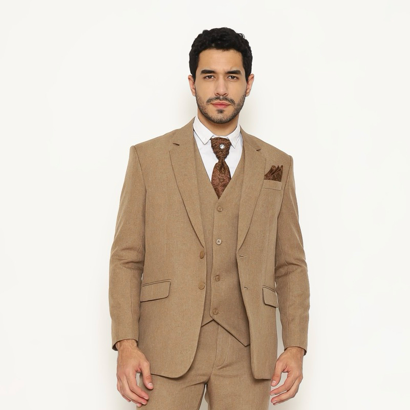 YUNG Rompi Formal Pengantin Semi Wool Stretch Vest Wedding