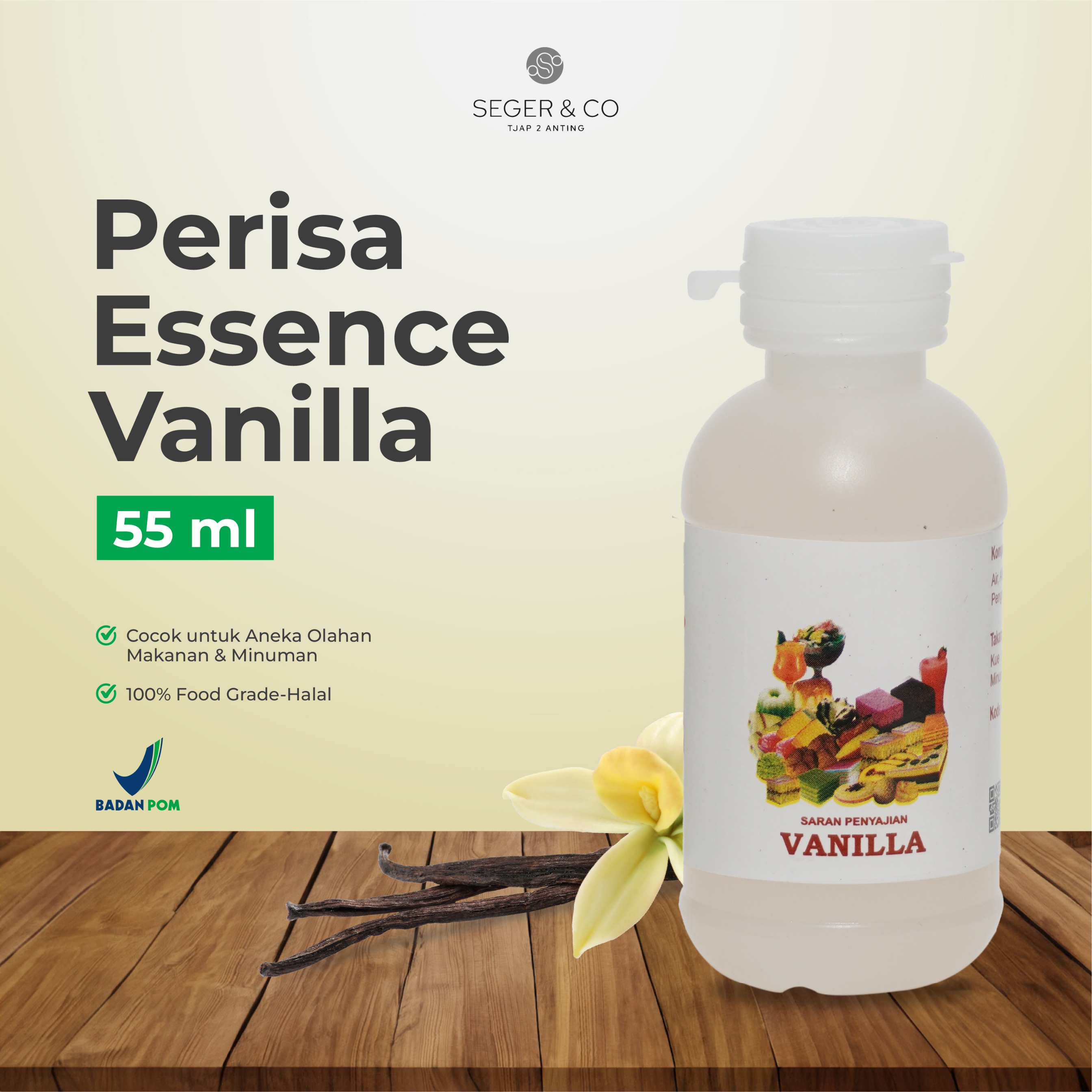 Seger & Co Perisa Essence Vanila Cair 55ml