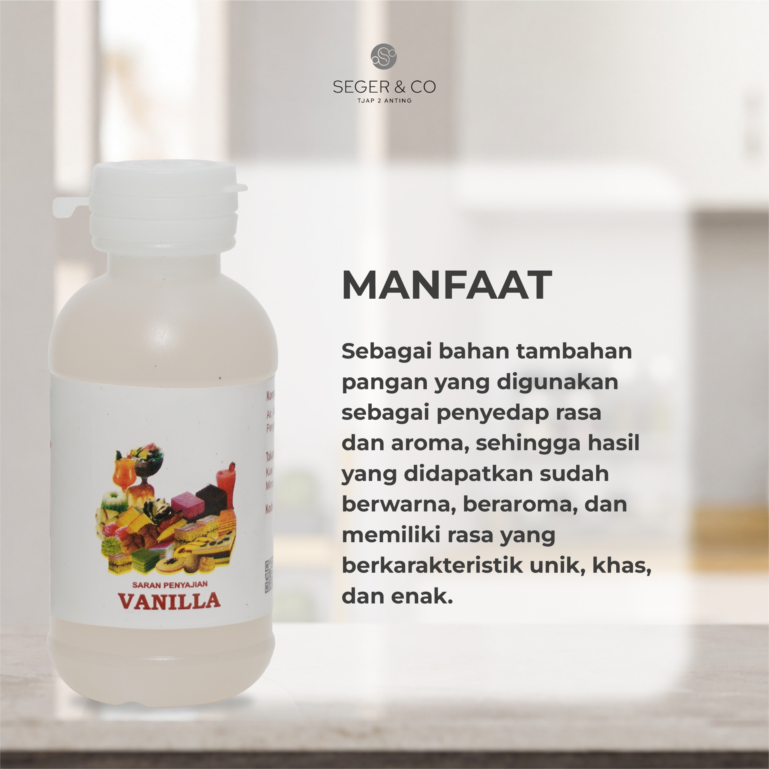 Seger & Co Perisa Essence Vanila Cair 55ml