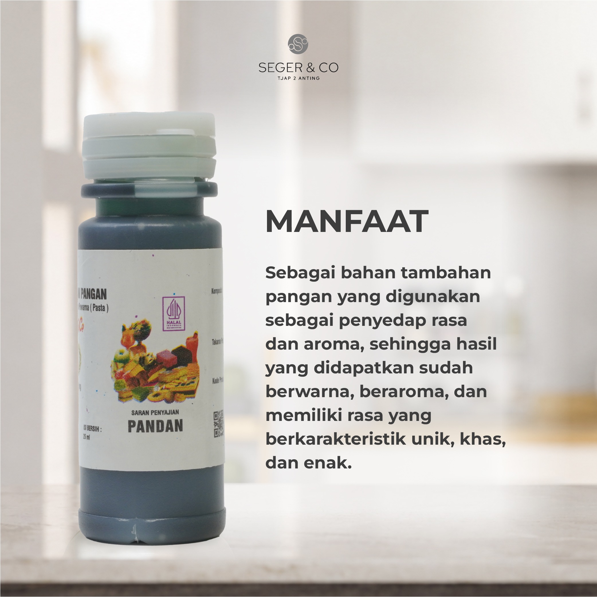 Seger & Co Perisa Essence Pandan 25ml