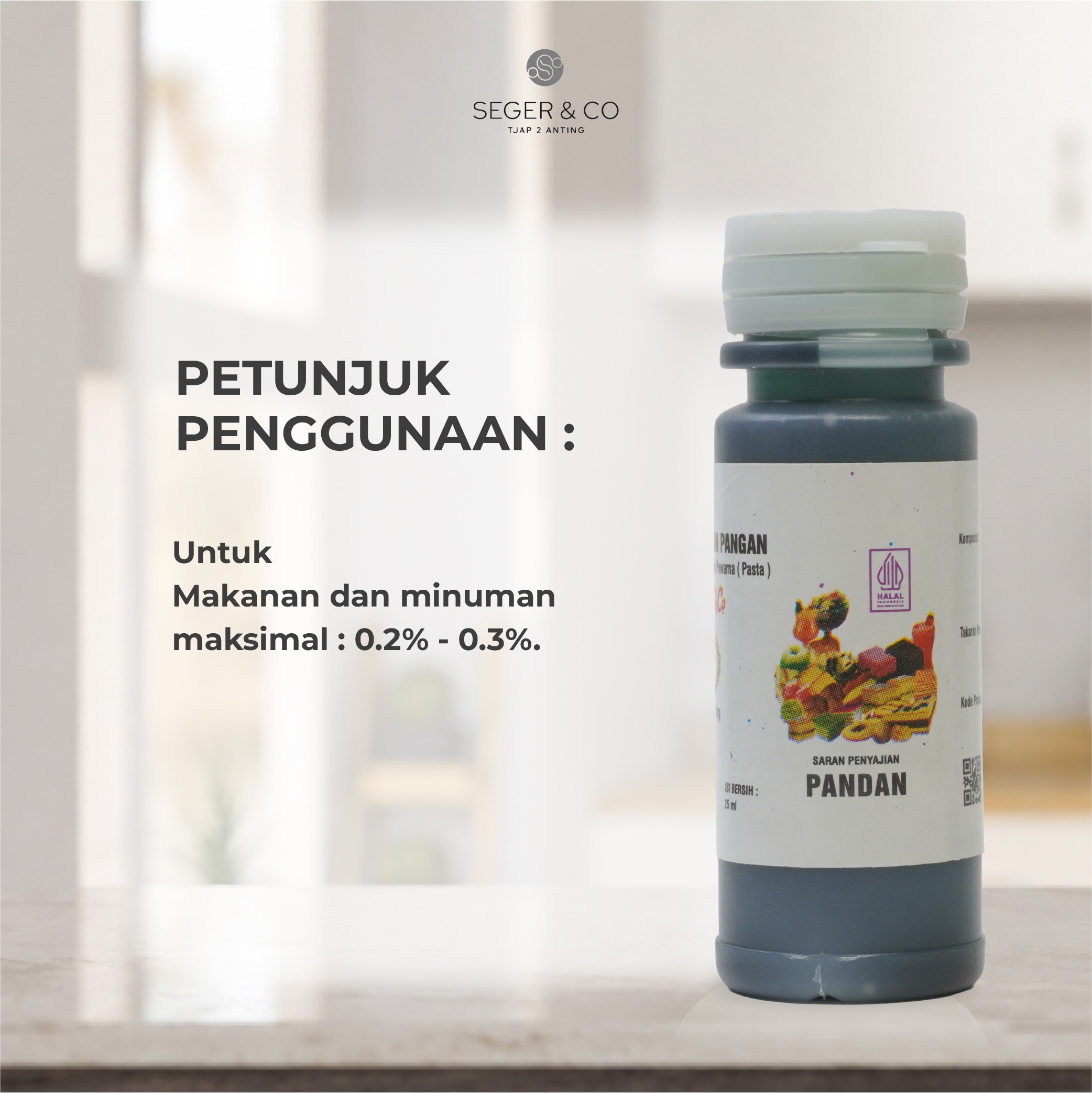 Seger & Co Perisa Essence Pandan 25ml