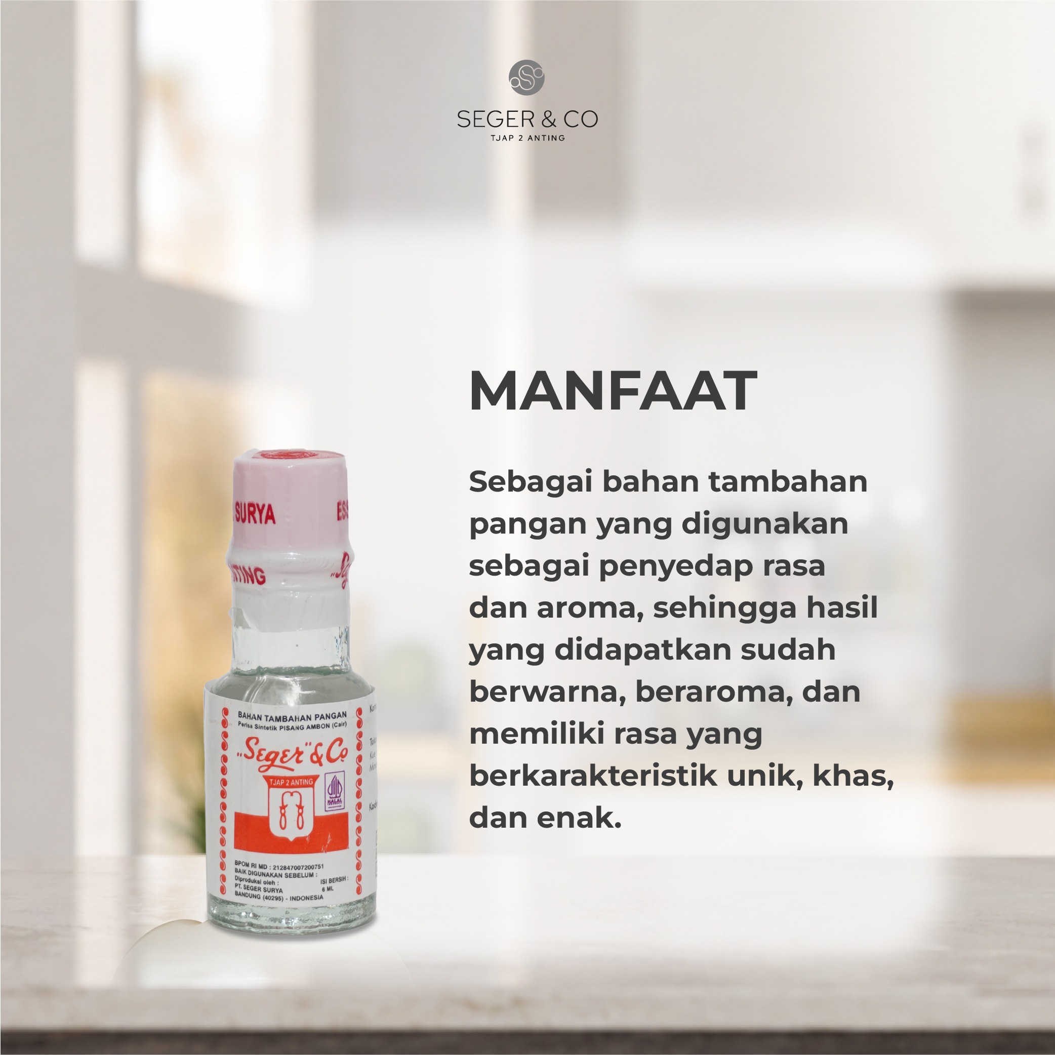 Seger & Co Essence Magic Water Pisang Ambon Essence Perisa Makanan Cair 6ml Food Flavors Bahan Tambahan pangan