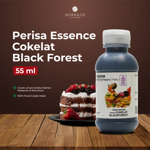 Seger & Co Cokelat Black Forest Essence Pasta Perisa Makanan 55ml | Bahan Tambahan Pangan Makanan & Minuman Halal Food Grade