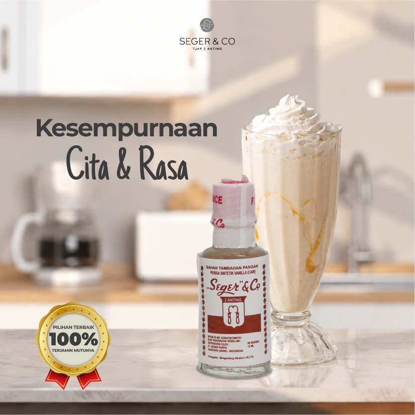 Seger & Co Vanila Cair Essence Pasta Perisa Makanan 12ml Food Flavors Bahan Tambahan pangan