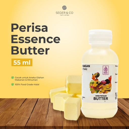 Seger & Co Butter Essence Pasta Perisa Makanan 55ml | Bahan Tambahan Pangan Makanan & Minuman Halal Food Grade