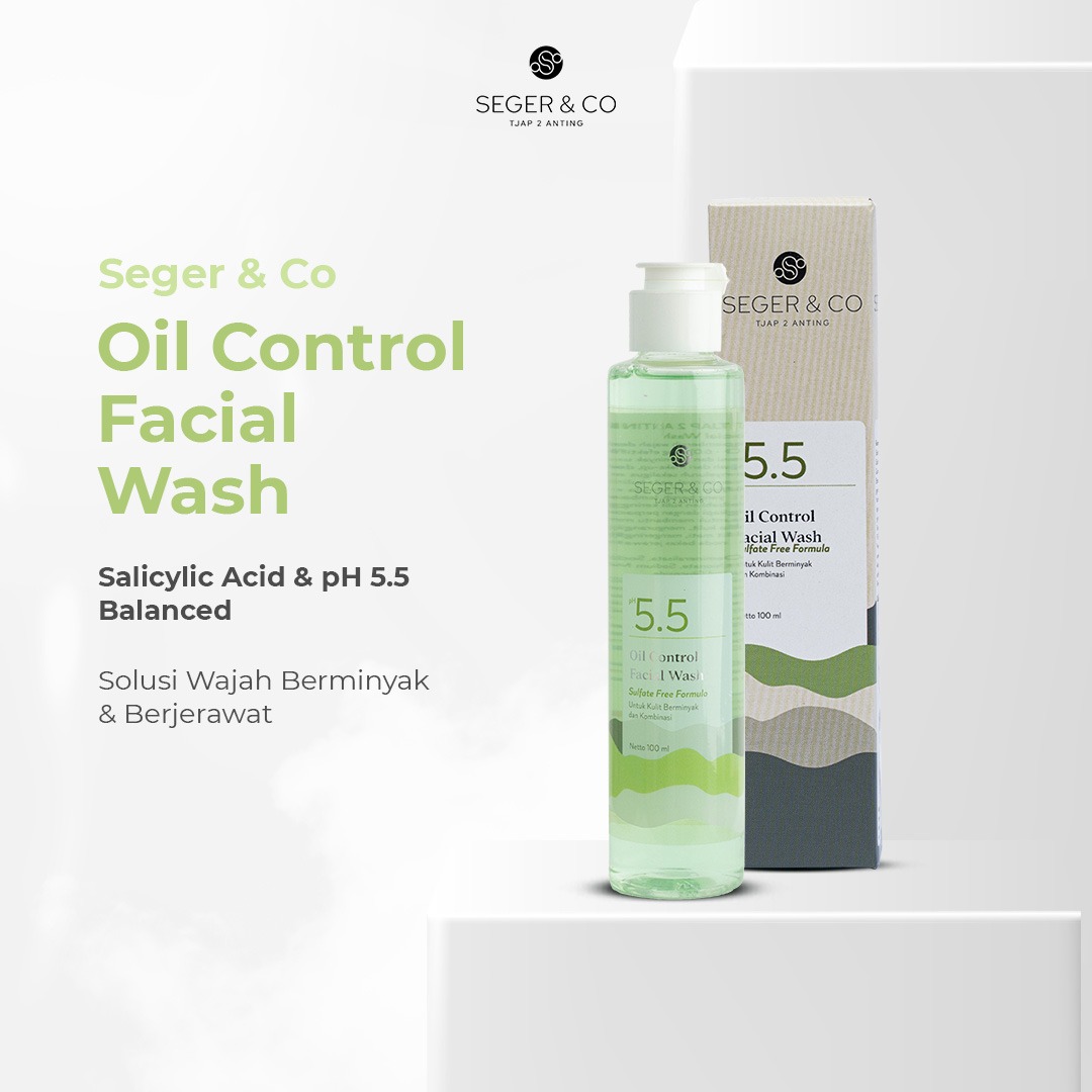 Seger & Co Oil Control Facial Wash 100ml pH 5.5 Sulfate Free