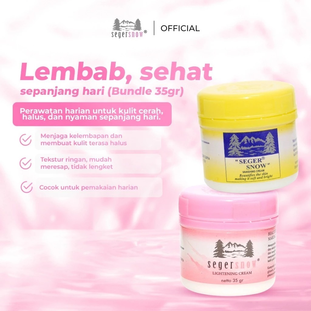 Seger Snow Bundle 2in1 Mencerahkan dan Menghaluskan Kulit