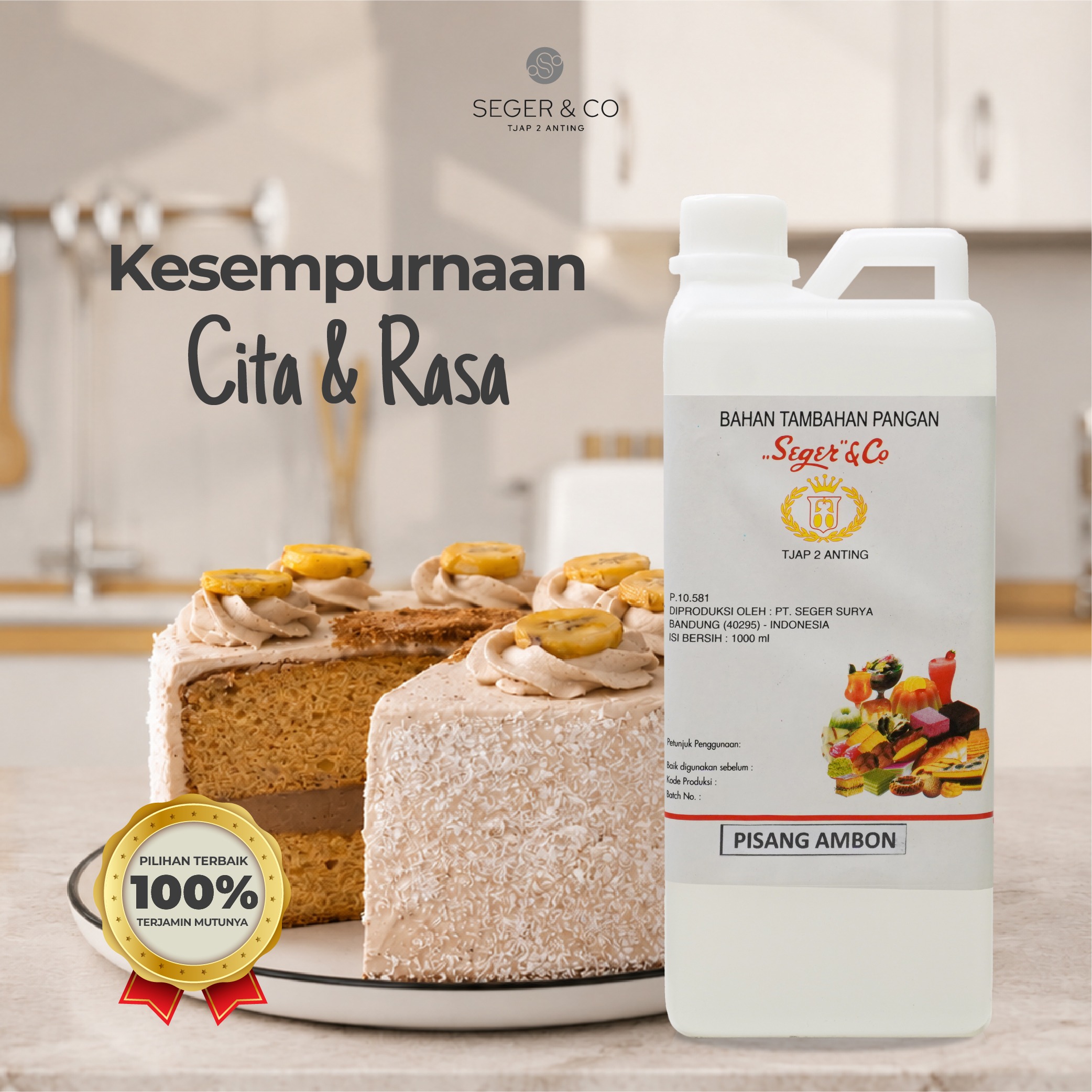 Seger & Co Essence Magic Water Pisang Ambon Kecil Pasta Perisa Makanan 1 Liter