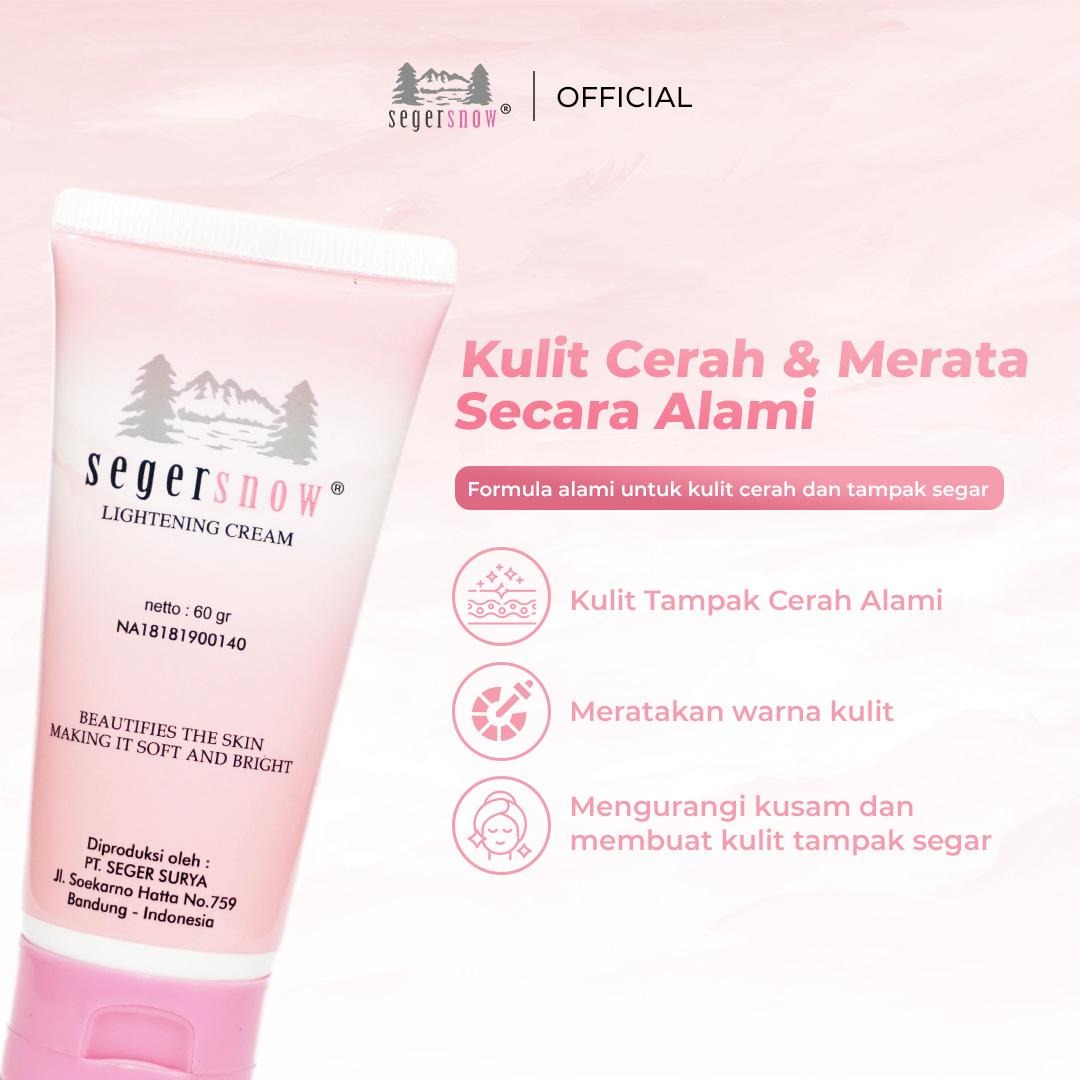 Seger Snow & Seger Baby Paket Perawatan Ibu & Anak | Mencerahkan dan Melembabkan Wajah | Meratakan Warna Kulit | Skincare Anak