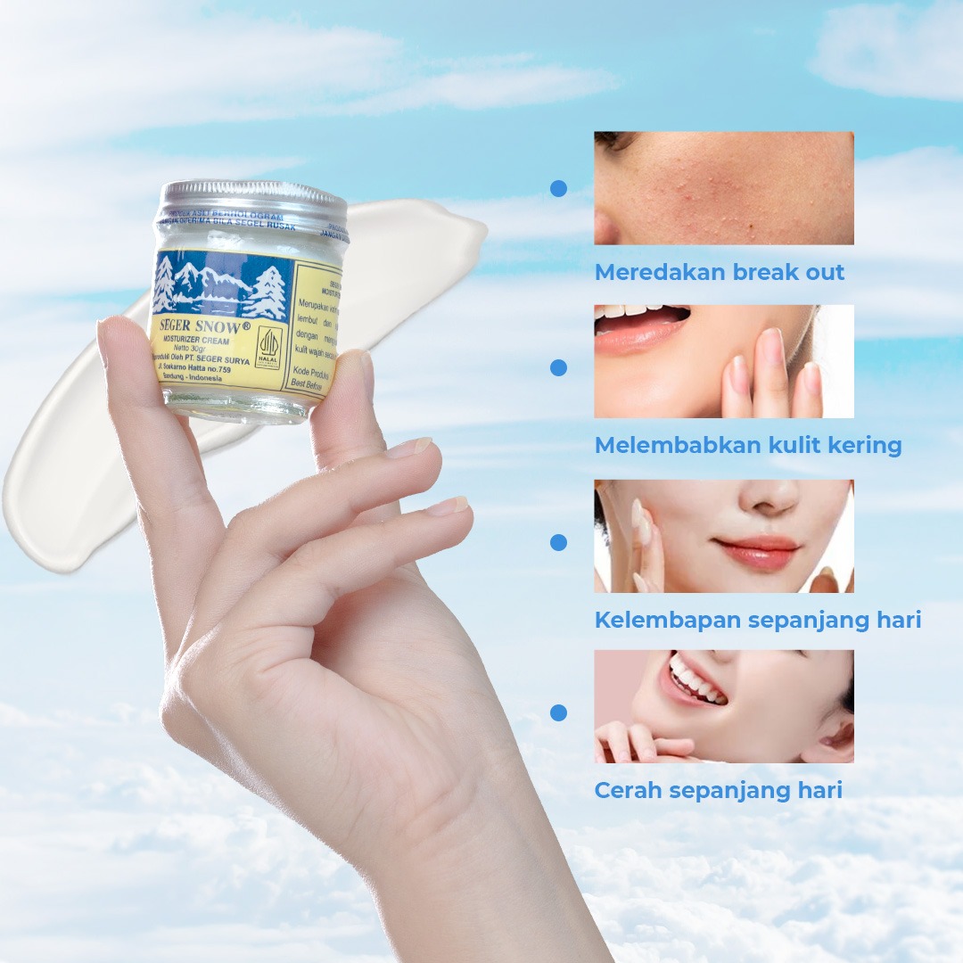 Seger Snow Bundle Lightening Cream Moisturizer Cream | Melembabkan Mencerahkan Menghaluskan Kulit