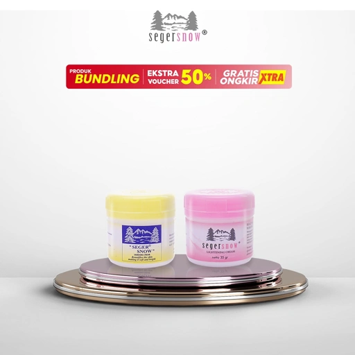 Image of Seger Snow Bundle 2in1 | Vanishing Cream 35gr | Lightening Cream 35gr | Membantu Mencerahkan dan Menghaluskan Kulit Wajah