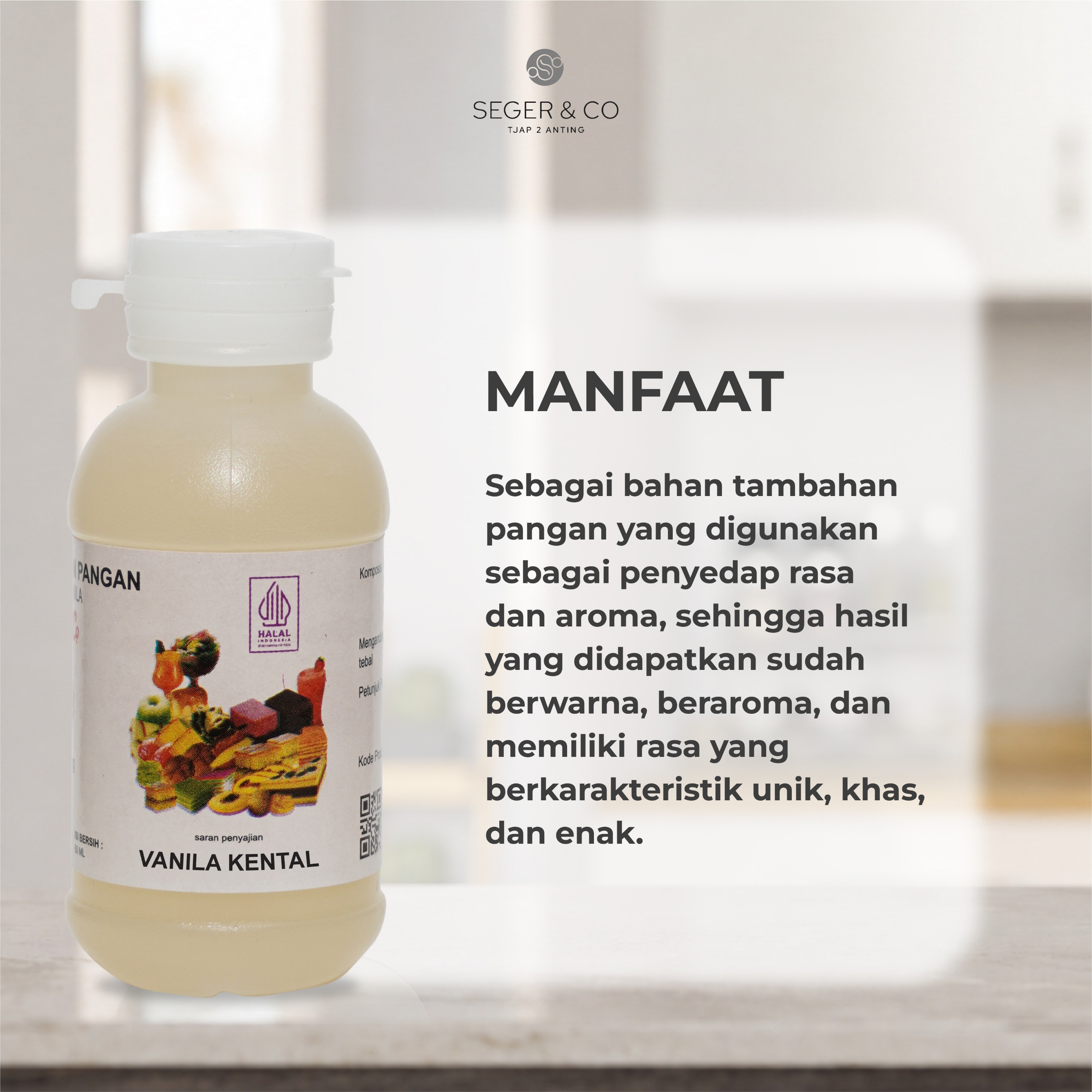 Seger & Co Perisa Essence Vanila Kental 55ml