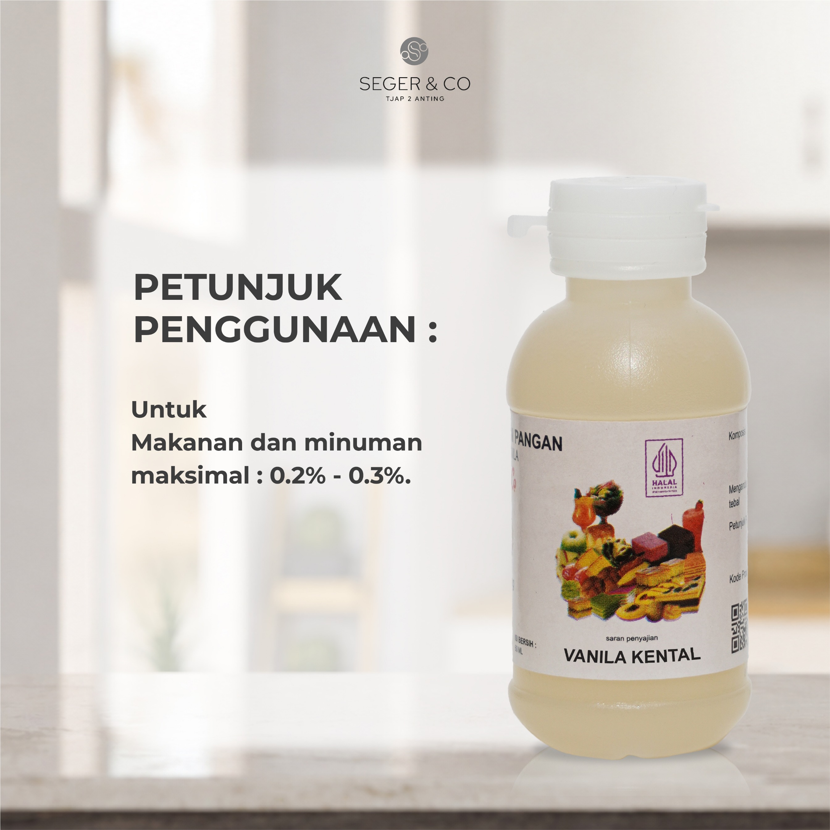 Seger & Co Perisa Essence Vanila Kental 55ml