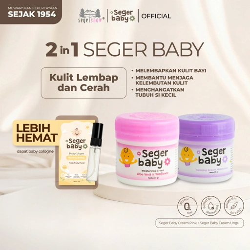 Seger Baby Moisturizing Cream 35gr 2in1 – Skincare Bayi & Anak untuk Wajah dan Badan | Melembapkan & Melembutkan Kulit HALAL & BPOM