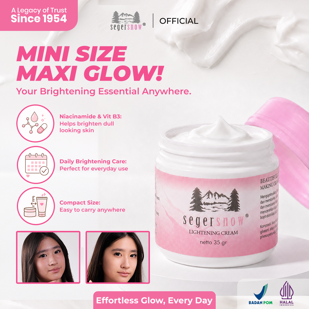 (BELI 1 GRATIS 1) Seger Snow Lightening Cream Pot 35gr