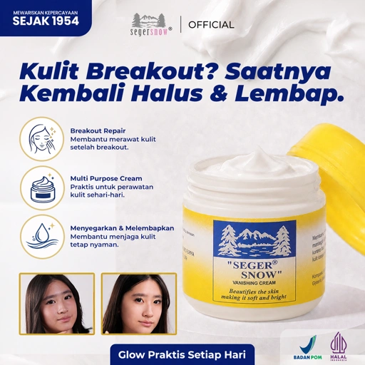 Seger Snow Vanishing Cream Botol Besar 35gr