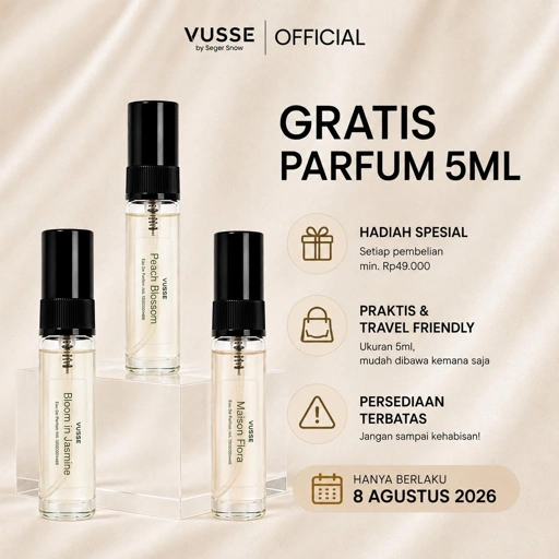 (SPESIAL 8.8 ) Gratis Parfum VUSSE by Seger Snow Eau De Parfum 5ml | Hadiah Pembelian Min. Rp49.000 | Wangi Tahan Lama