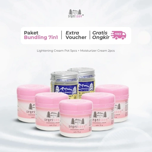 Image of Seger Snow Bundle 7in1 – Lightening Cream 35gr 5pcs & Moisturizer Cream 30gr 2pcs