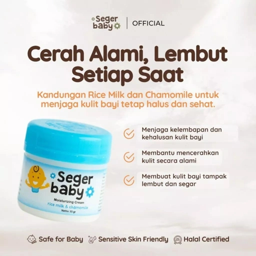 Image of Seger Baby Moisturizing Cream Rice Milk Chamomile 35gr