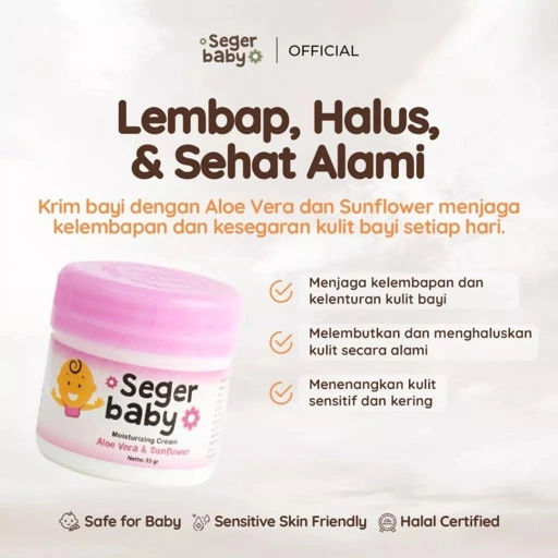 Image of Seger Baby Moisturizing Cream Aloe Vera Sunflower 35gr