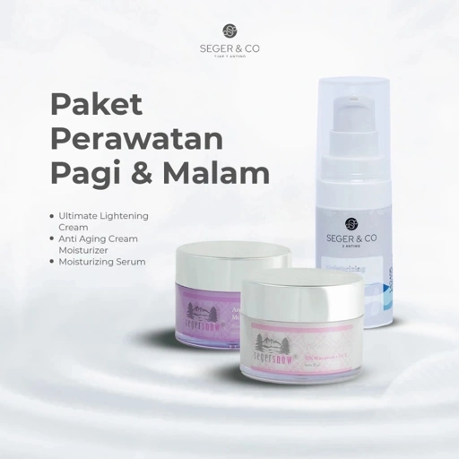 Image of Seger & Co – Moisturizing Serum 15ml + Ultimate Lightening 30gr + Anti Aging Cream 30gr