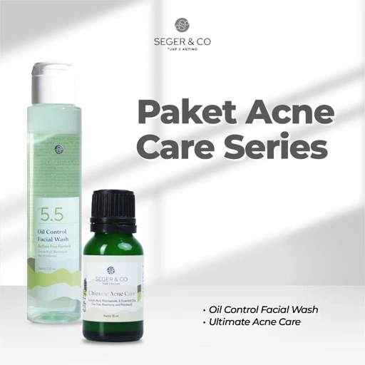 Image of Seger & Co Acne Care Series  – Oil Control Facial Wash 100ml & Ultimate Acne Care 15ml