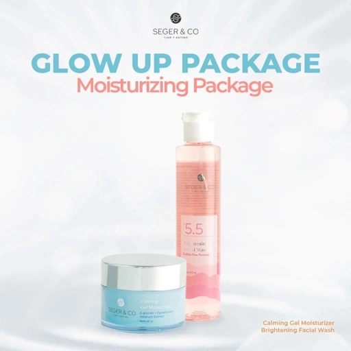 Image of Seger & Co Glow Up Package – Brightening Facial Wash 100ml & Calming Gel Moisturizer Cream 30gr