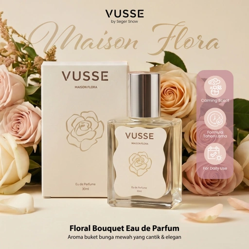 Image of Vusse by Seger Snow Maison Flora Eau De Parfum | Aroma Fresh Floral, Tahan Lama, Ringan, dan Nyaman digunakan Sehari-hari