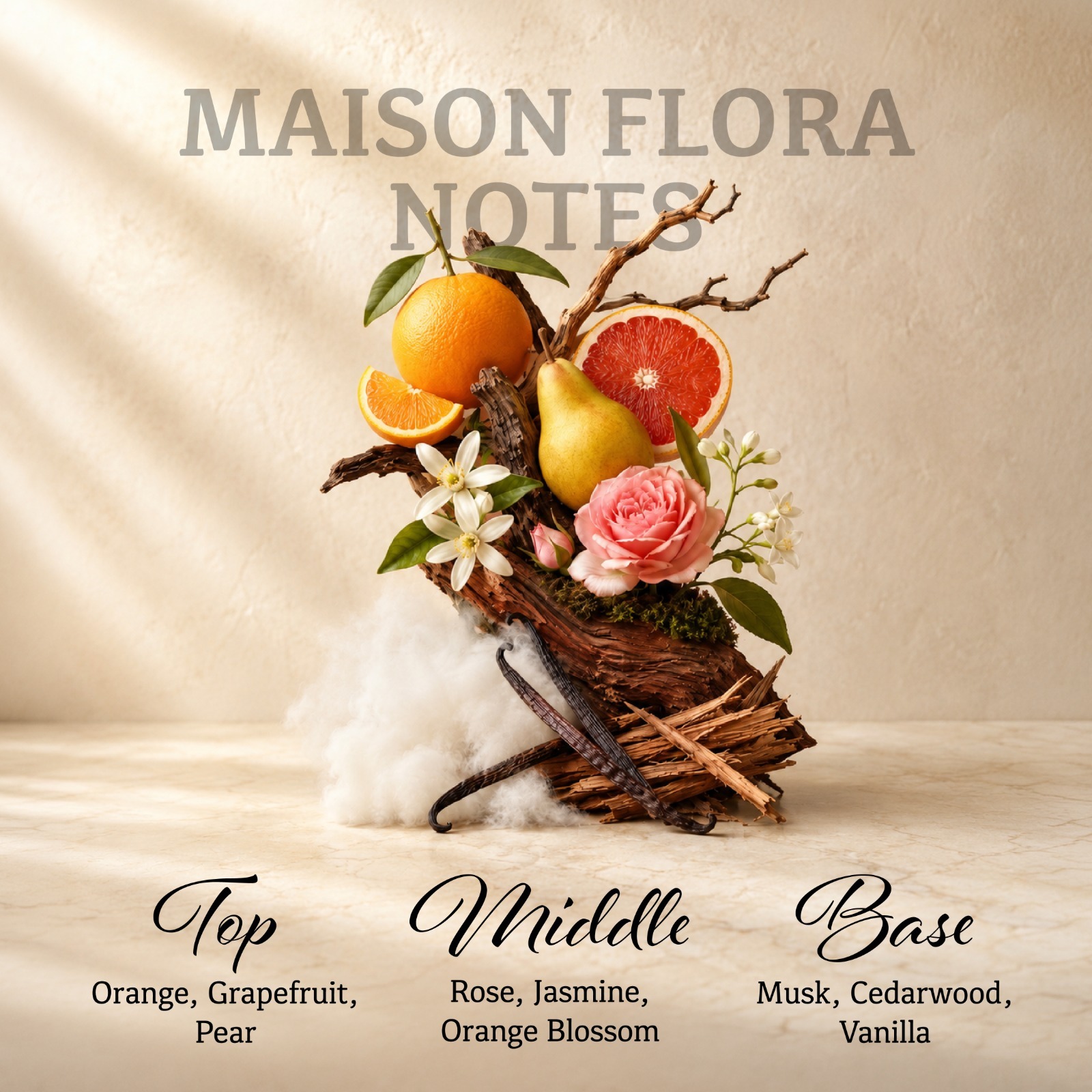 Vusse by Seger Snow Maison Flora Eau De Parfum | Aroma Fresh Floral, Tahan Lama, Ringan, dan Nyaman digunakan Sehari-hari
