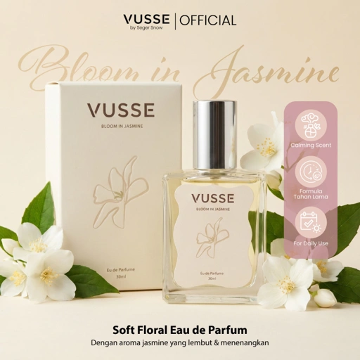 Image of Vusse by Seger Snow Bloom in Jasmine Eau De Parfum | Parfum Jasmine Tahan Lama, Fresh, Ringan, dan Nyaman Digunakan Sehari-hari