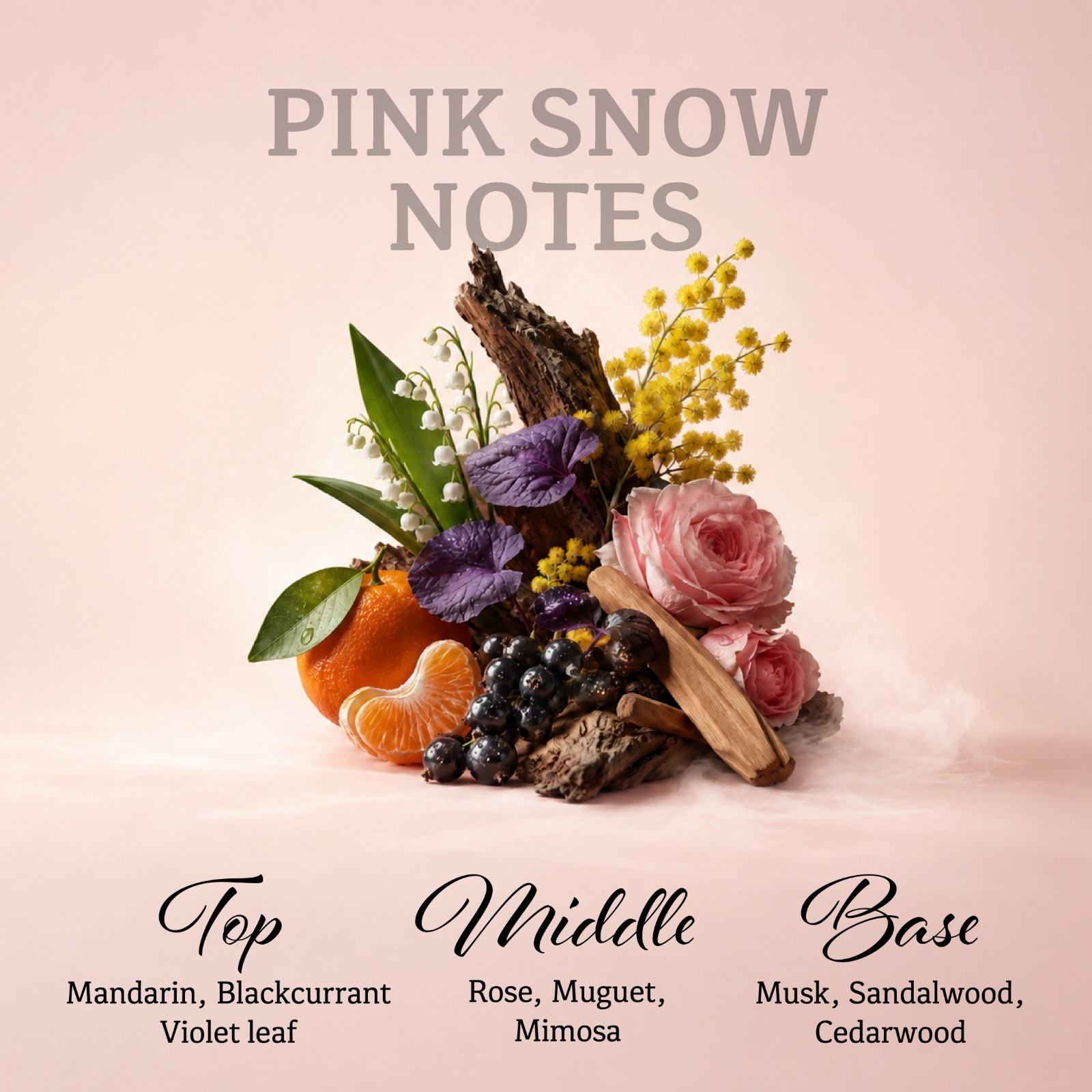 Vusse by Seger Snow Pink Snow Eau De Parfum | Parfum Floral Powdery Tahan Lama, Ringan, Fresh dan Nyaman Digunakan Sehari-hari