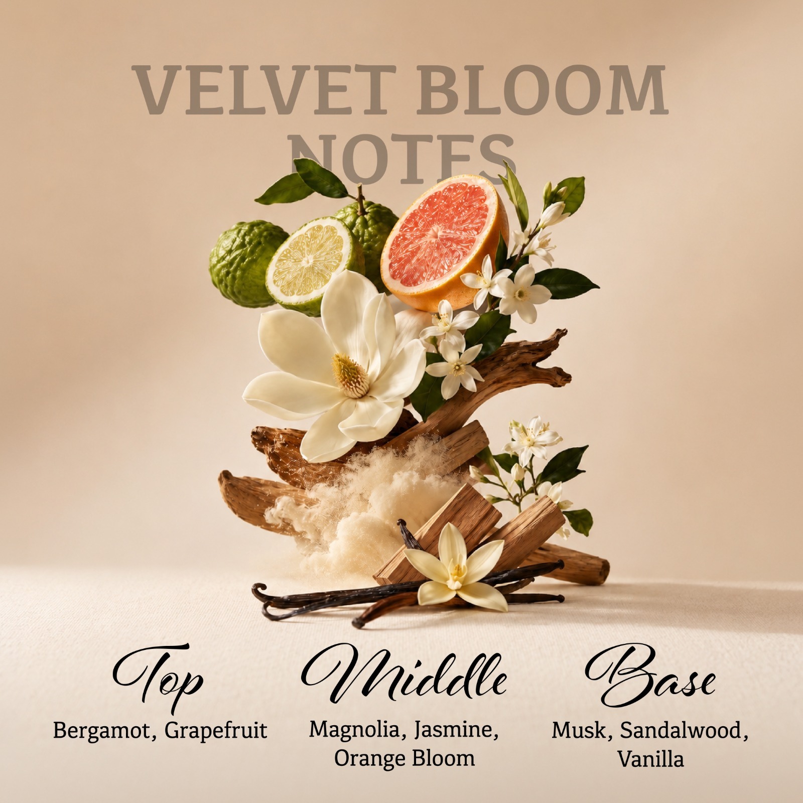 Vusse by Seger Snow Velvet Bloom Eau De Parfum | Parfum Floral Tahan Lama, Elegan, Ringan, dan Nyaman Digunakan Sehari-hari dengan Aroma Bunga Sakura Segar dan Lembut