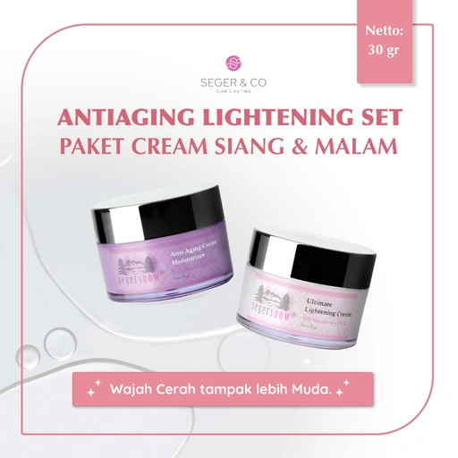 Image of Seger Snow Ultimate Lightening & Anti Aging Cream Moisturizer 30gr With Vitamin B3 Perawatan Wajah