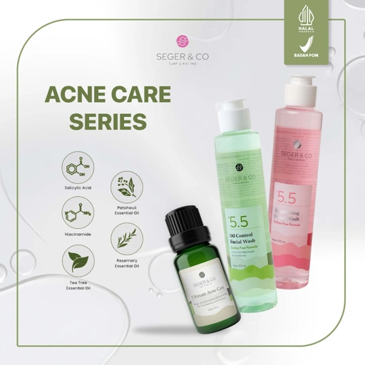 Image of Seger Snow Bundle 2in1 | Ultimate Acne Care 15ml | Oil Control Brightening Facial Wash 100ml