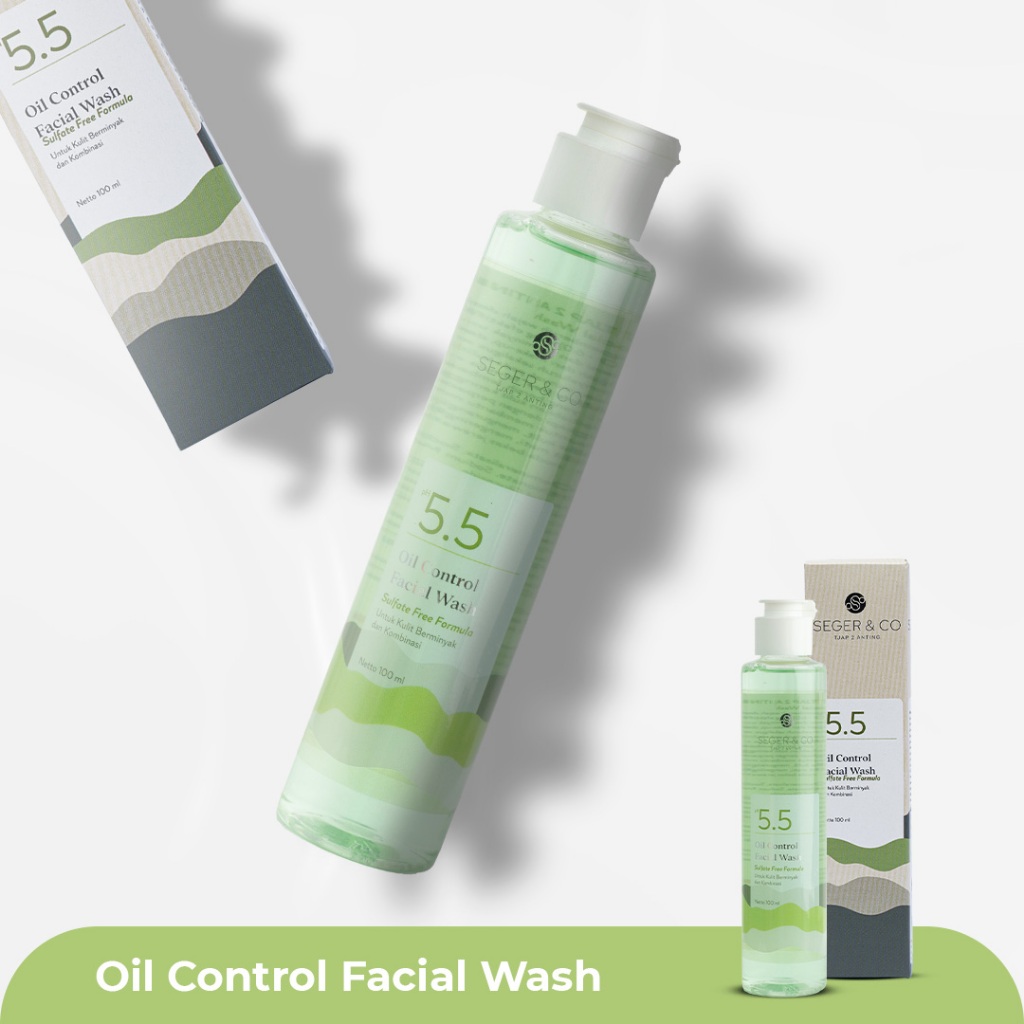 Seger & Co Oil Control Facial Wash 100ml pH 5.5 Sulfate Free