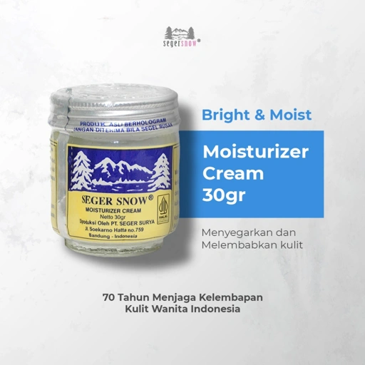 Image of Seger Snow Moisturizer Cream 30gr Krim Pelembab Membantu Melembabkan Kulit & Memperbaiki Kulit Breakout