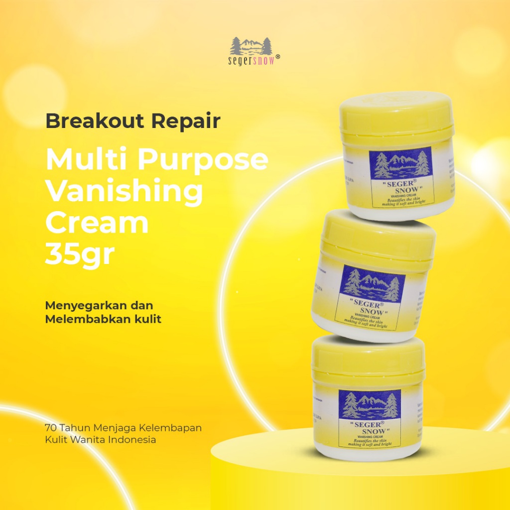 Seger Snow Bundle 5in1 – Vanishing Cream Botol Besar 35gr 5pcs