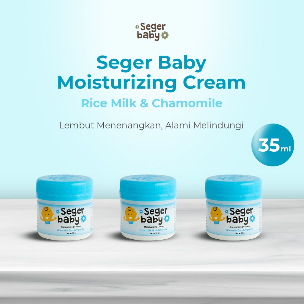 Seger Baby Bundle 3in1 – Moisturizing Cream Rice Milk & Chamomile 35gr 3pcs