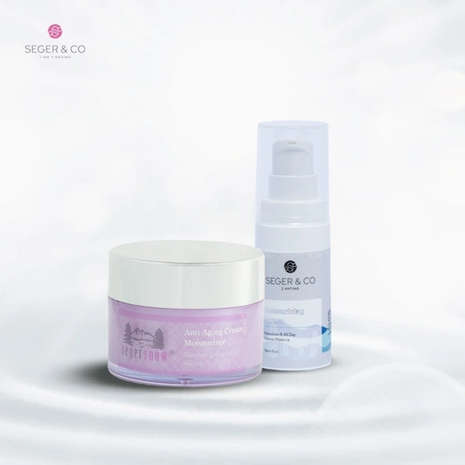 Image of Seger Snow Bundle 2in1 Moisturizing Serum 15ml & Anti Aging Cream 30gr | Melembabkan Kulit & Menghilangkan Flek Hitam & Kerutan