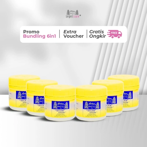 Image of Seger Snow Bundle 6in1 Vanishing Cream Botol Besar 35gr 6Pcs | Mengandung Gliserin Meratakan Warna Kulit & Menyamarkan Noda Hitam Halal BPOM