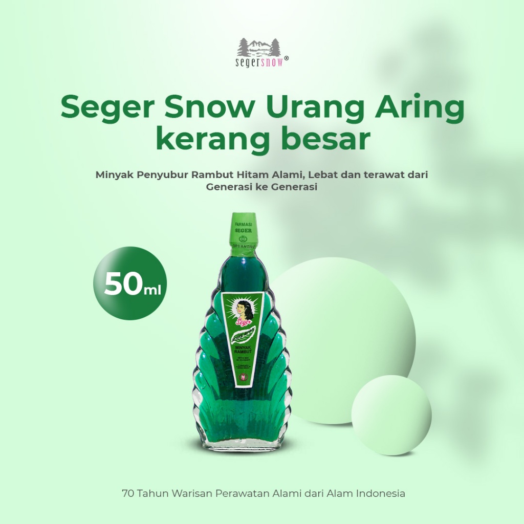 (BELI 1 GRATIS 1) Seger Minyak Urang Aring Kerang Besar 50ml
