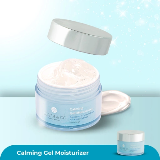 Image of Seger & Co Calming Gel Moisturizer 30gr Cynanchum Atratum Extract | Melembabkan Kulit & Memperbaiki Skin Barrier Kulit Kemerahan & Iritasi Halal BPOM